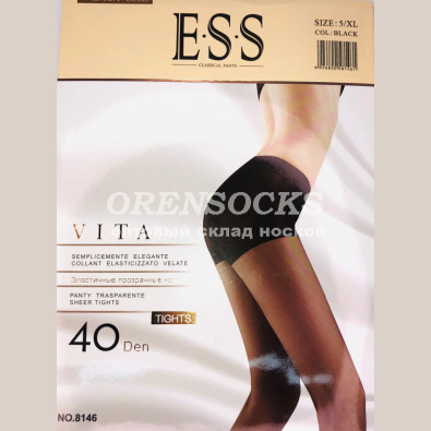 КОЛГОТКИ КАПРОНОВЫЕ 40DEN ESS 8146 Цвет: Черный